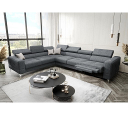 Rohová sedacia súprava TOSCANIA MAX, relax 320×250 - sivá, ľavá