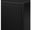 Kovový nočný stolík MODERN MIA X, 424 x 595 x 400 mm, Čierny