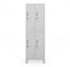 Kovová šatní skriňa BARTEK 2 Plus, Sivá
