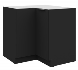 Dolná skrinka SIENA - 90x90 DN 2F BB, Čierna mat/Čierna mat