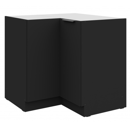 Dolná skrinka SIENA - 90x90 DN 2F BB, Čierna mat/Čierna mat