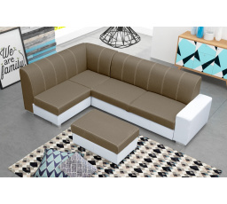 Rohová sedacia súprava MINISTER s Taburetom, Inari 23 + Soft 017, Ľavá