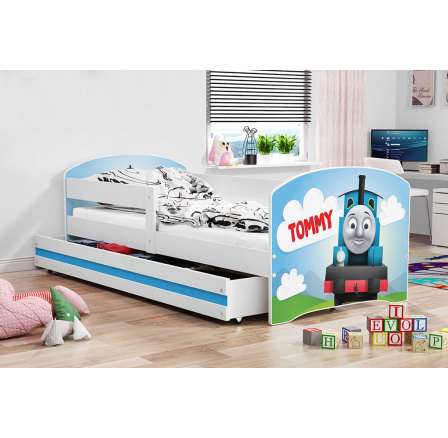 Posteľ Hubert 80x160 biela/Tommy
