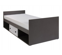 Posteľ TOMMY 20, Grafit/Enigma