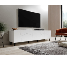 TV komoda ETNA, Biela matná/Biela matná