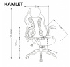 Kancelárske kreslo HAMLET, čierne / popolavo sivé