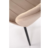 Jedálenská stolička K538 VELVET, Béžový Bluvel 40/Čierna