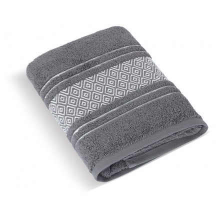 Froté osuška Mozaika 70x140cm 550g tmavosivá