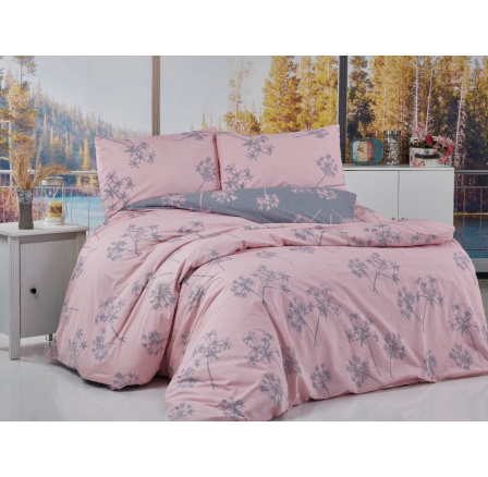 Obliečky francúzske bavlna 200x200,70x90 Liana pink