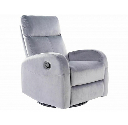 Polohovateľné kreslo OLIMP Velvet, sivý Bluvel 14 Polohovateľné kreslo OLIMP Velvet, sivý Bluvel 14