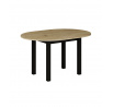 Rozkladací stôl dub artisan/čierny 100140x100 ST3-FXJG