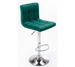 Barová stolička N-12P, zelená / strieborná