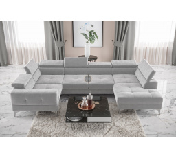 Rohová sedacia súprava TOSCANIA MAX I 170x350x185 cm - sivá, ľavá