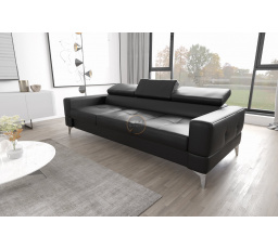 Sofa TOSCANIA III 250 cm prírodná koža - čierna koža