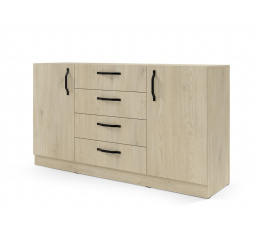 Komoda BRAGA BRK1 s kovovými úchytkami dub cremona