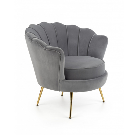 Kreslo AMORINITO, sivá/zlatá