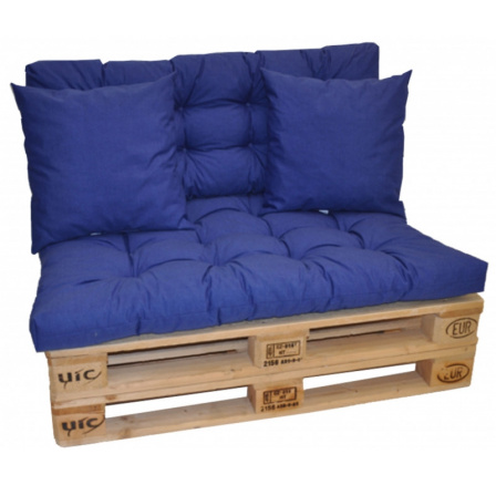 Podušky na paletový nábytok - látka tmavomodrý melír