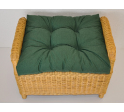 Vankúš na ratanovú stoličku Ucho - tmavozelená látka