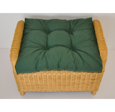 Vankúš na ratanovú stoličku Ucho - tmavozelená látka