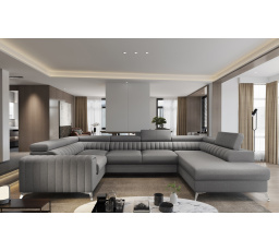 Rohová sedacia súprava v tvare U LOUIS, Flores 5 Pravá