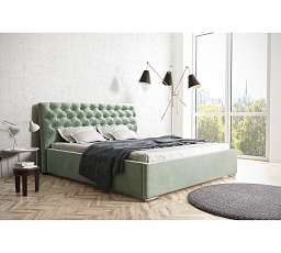 Posteľ Cosmopolitan s kryštálmi a kovovým rámom 160x200