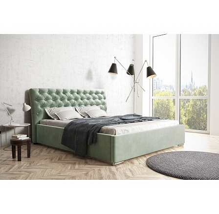 Posteľ Cosmopolitan s kryštálmi a kovovým rámom 160x200 Posteľ Cosmopolitan s kryštálmi a kovovým rámom 160x200