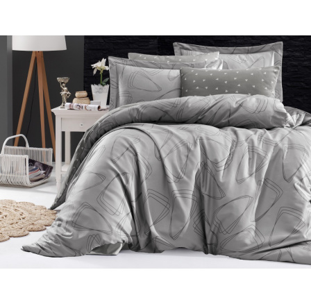 Francúzske obliečky Satén 220x200, 70x90cm Rovena grey