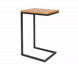 Stolík LARGO C, Dub/Čierna