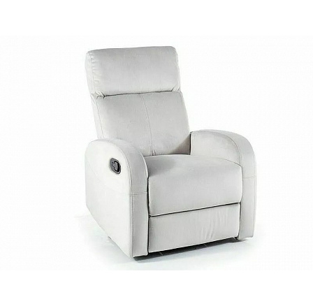 Polohovacie kreslo OLIMP VELVET, Svetlosivý Bluvel 03