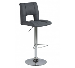 Barová stolička Sylvia tmavosivá/kovový chróm