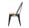 Stolička Paris Wood čierna prírodná borovica