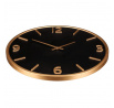 Hodiny nástěnné - pr. 60 cm, melamin a kovový rám, černo-zlaté