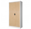 Sada 4x Kovová skriňa s policami JAN Eco Design, 900 x 1850 x 400 mm, Biela/ dub sonoma