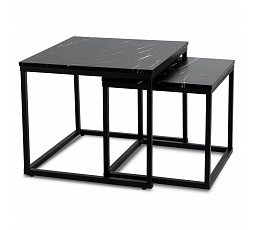 Sada stolíkov JUNO Čierny Mramor