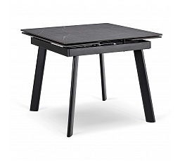Stôl LARES Keramický Rozkladací 90-150 cm Čierny Mramor/Čierny