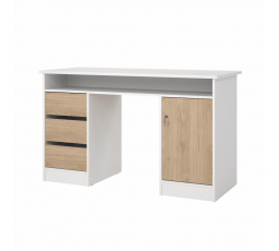 Písací stôl Felix 491 biela/jackson hickory