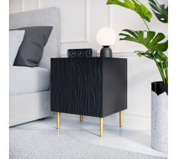 Nočný stolík JUNGLE, čierna matná/čierna matná 2ks