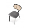 Jedálenská stolička K503, sivá/ratanová/čierna
