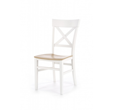 Jedálenská stolička TUTTI, biely/medový dub