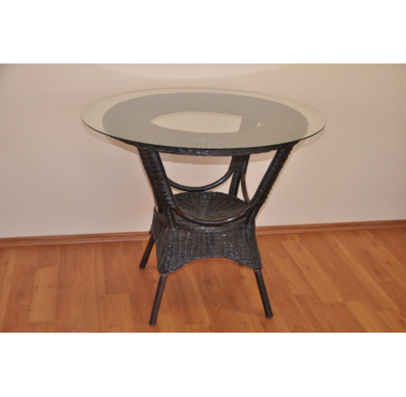 Ratanový jedálenský stôl Wanuta hnedý