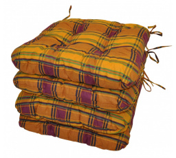 UNI vankúš na sedenie farba okrová kocka - sada 4 kusov