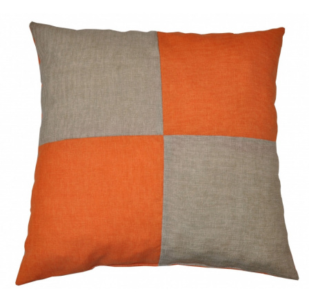 Veselý vankúš - tmavo béžový/oranžový