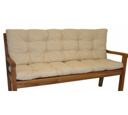 Vankúš na záhradnú lavičku 150 cm - béžová látka