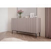 Komoda Nicole 150 cm - staroružová MDF / čierne nohy