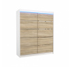Posuvná skriňa s LED osvetlením SPECTRA 180 Biela+Sonoma