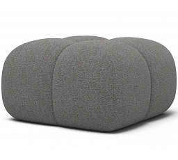 Čalúnený puf Covio, sivý buklé Royal 04 85x52