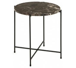 Vysoký konferenčný stolík Avila hnedý mramor