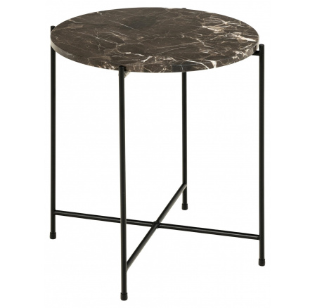 Vysoký konferenčný stolík Avila hnedý mramor