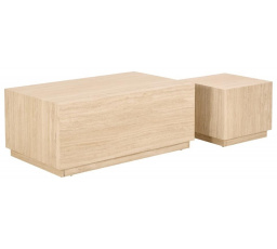 Sada 2 konferenčných stolíkov Dice           travertín