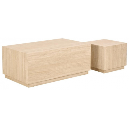 Sada 2 konferenčných stolíkov Dice           travertín